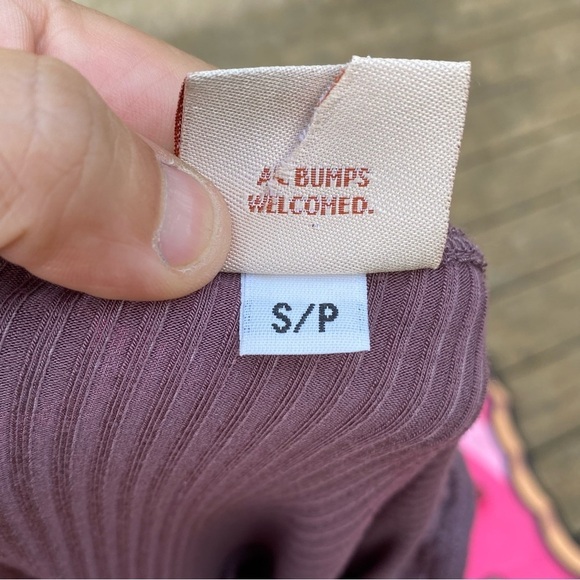 Carry Maternity Prairie Farmhouse Midi Dress Ruffle Hem Stretch Canada Mauve - Picture 8 of 10